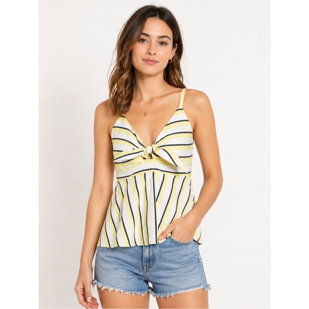 NWT Cupcakes and Cashmere Cerria Striped Top in Citrus